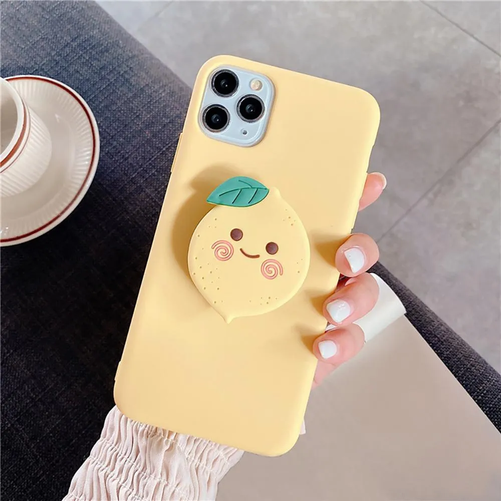 Soft Silicone Cute Cartoon Fruit iPhone Case