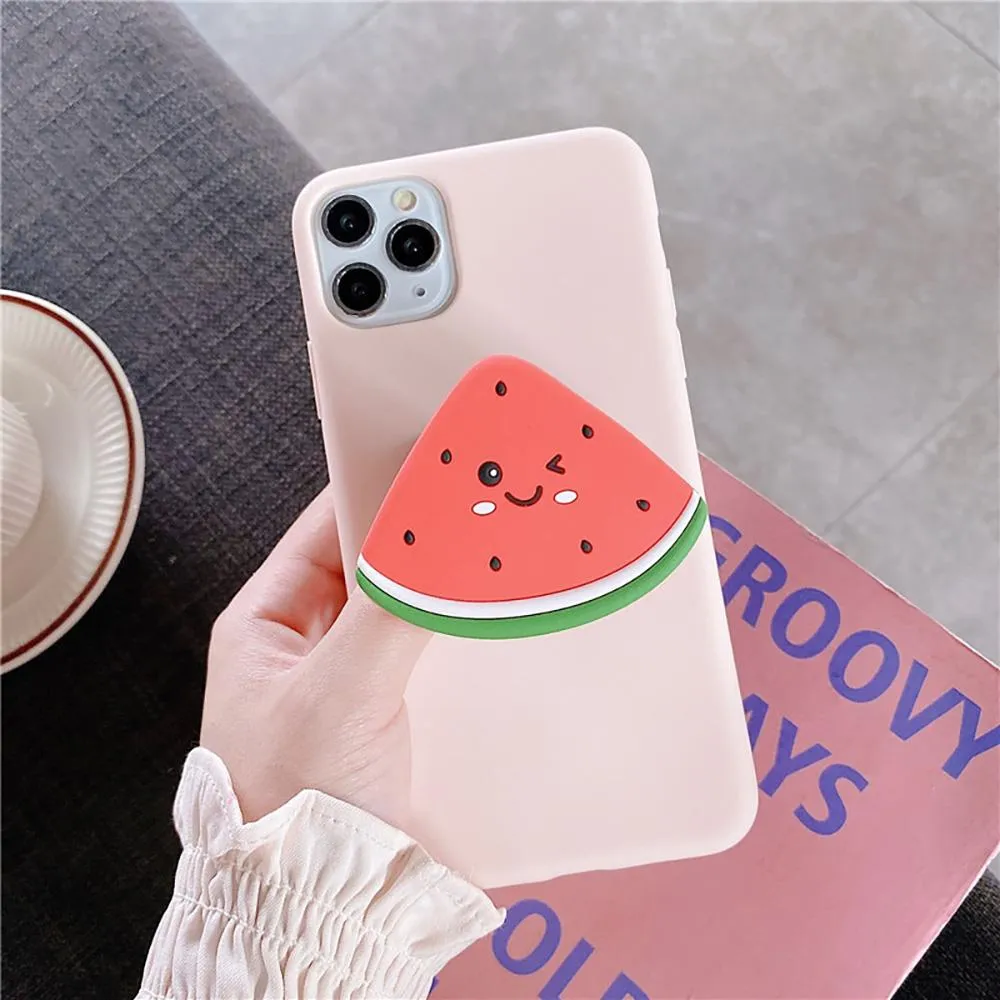 Soft Silicone Cute Cartoon Fruit iPhone Case
