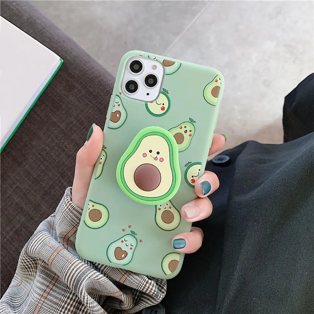 Soft Silicone Cute Cartoon Fruit iPhone Case