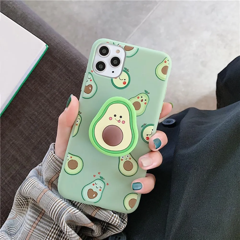 Soft Silicone Cute Cartoon Fruit iPhone Case