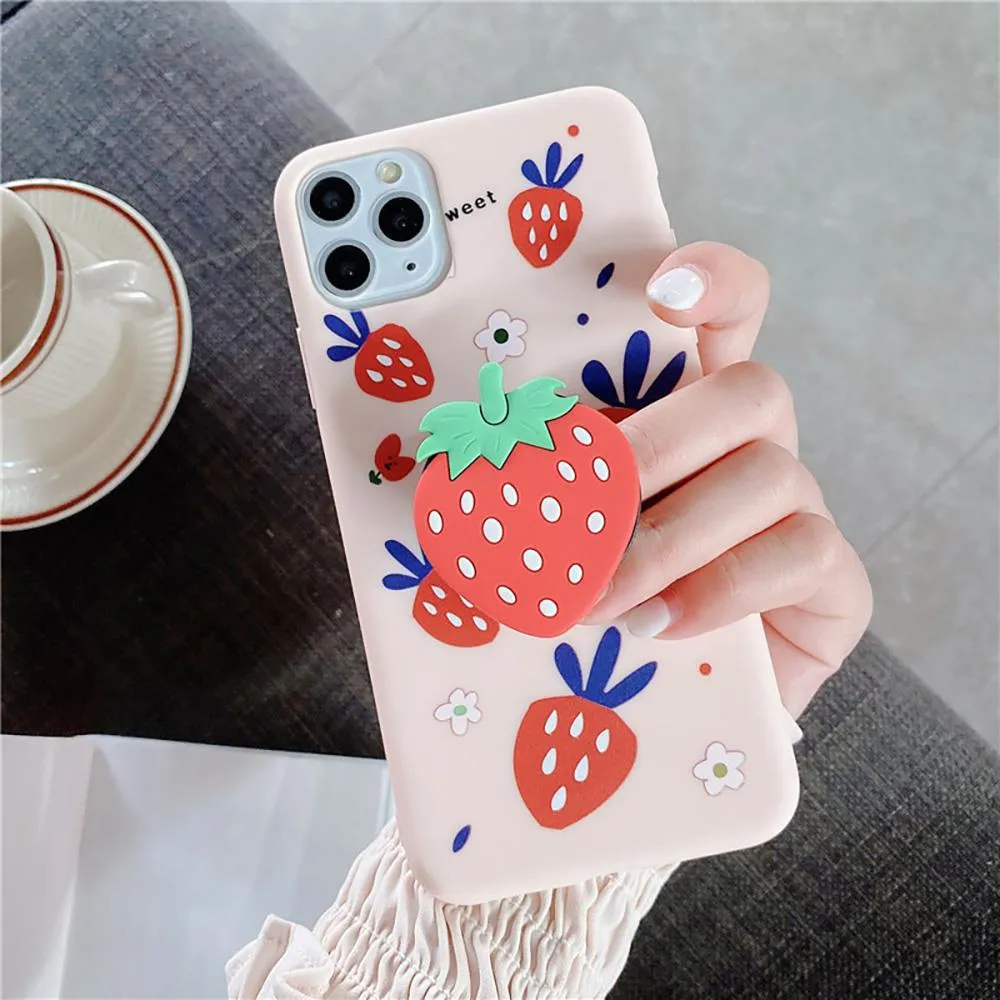 Soft Silicone Cute Cartoon Fruit iPhone Case