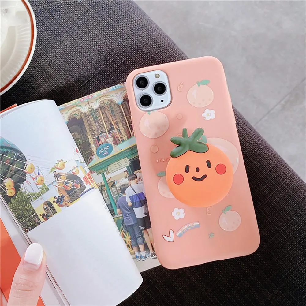 Soft Silicone Cute Cartoon Fruit iPhone Case