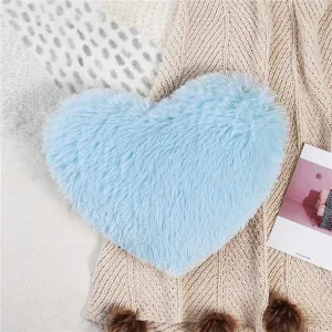 Softy Blue Heart Pillow