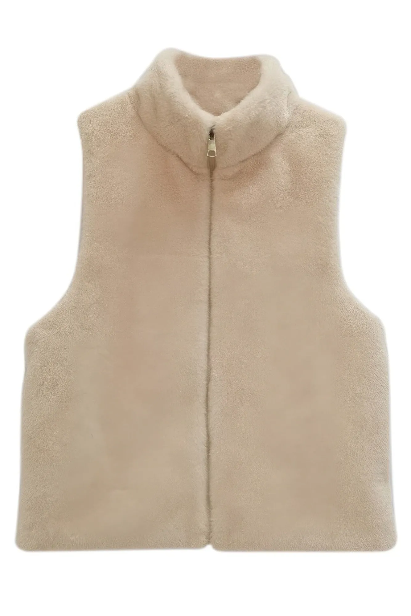 Solid Faux Fur Vest