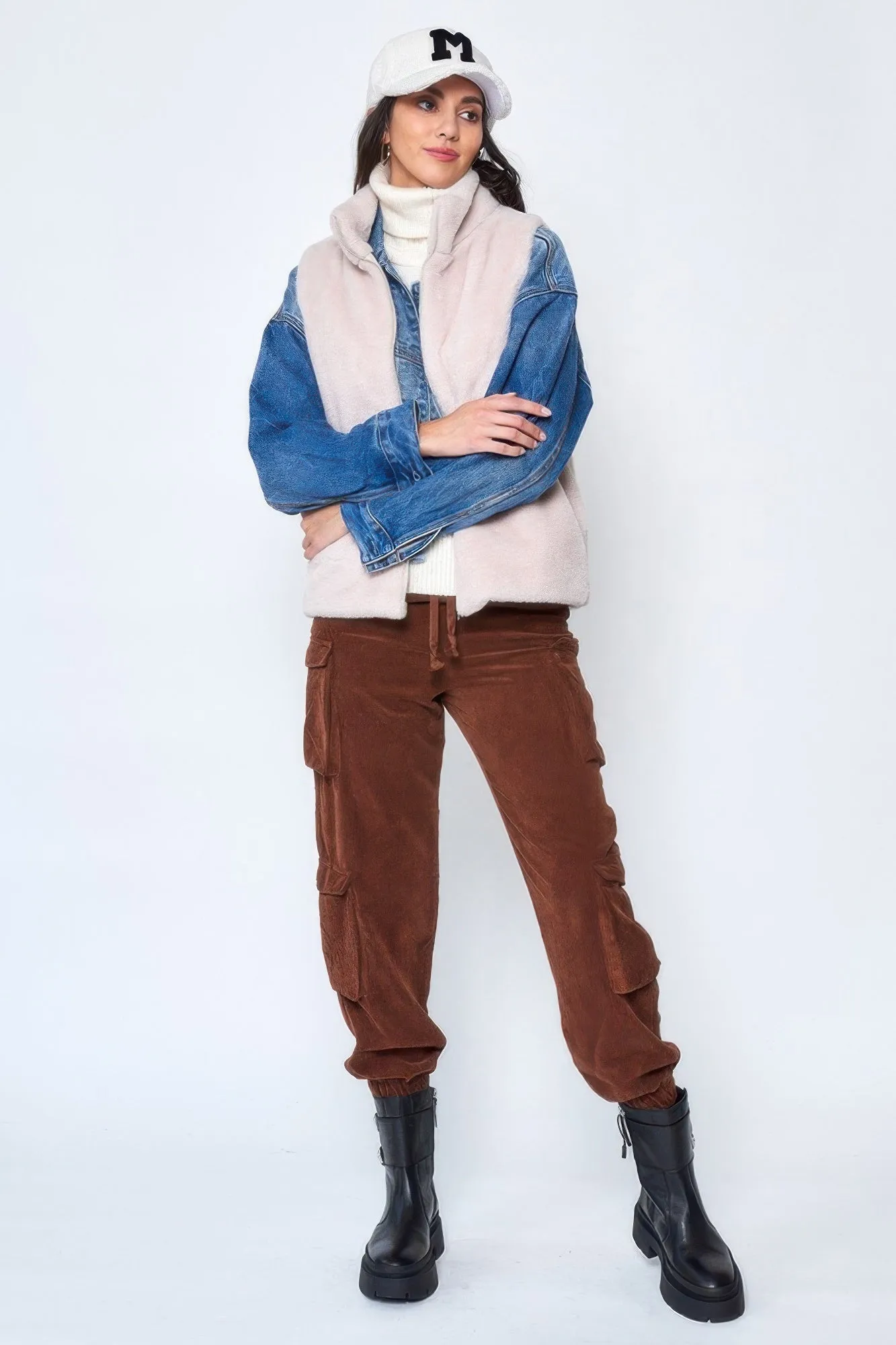 Solid Faux Fur Vest