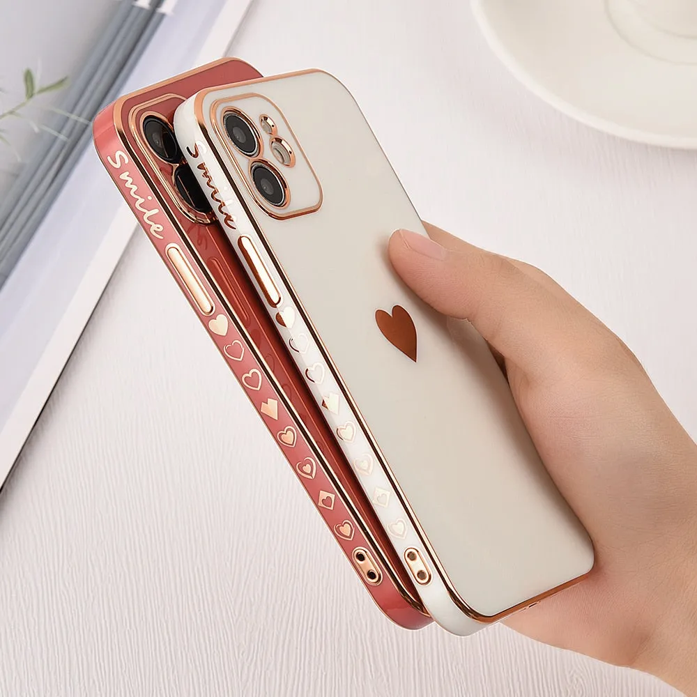 Solid Plating Lens Protection Phone Case For iPhone 12 11 Pro Max X XR XS Max 8  13 Pro Max Soft Cover Case
