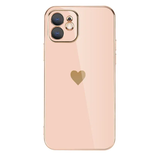 Solid Plating Lens Protection Phone Case For iPhone 12 11 Pro Max X XR XS Max 8  13 Pro Max Soft Cover Case