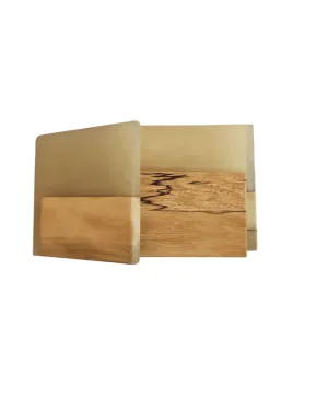 Spalted Hickory with Mix Tan Epoxy Coaster