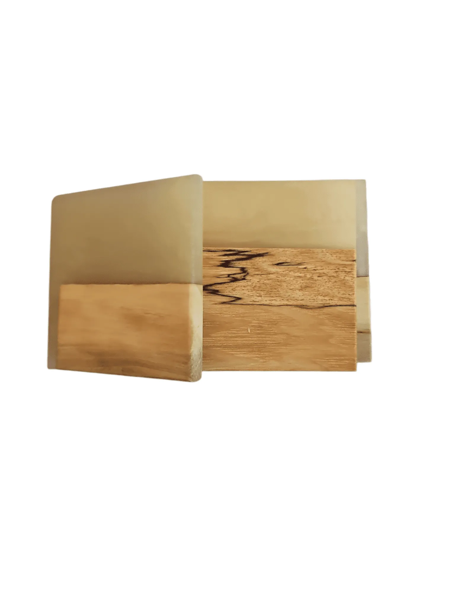 Spalted Hickory with Mix Tan Epoxy Coaster
