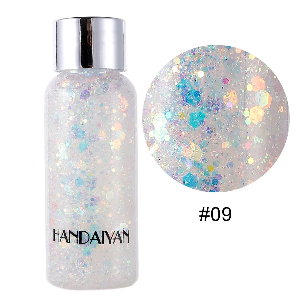 Sparkling Glitter Eye Shadow Gel for Party, Nightclub, and Stage Makeup - Long-lasting Shiny Body Glitter Cream