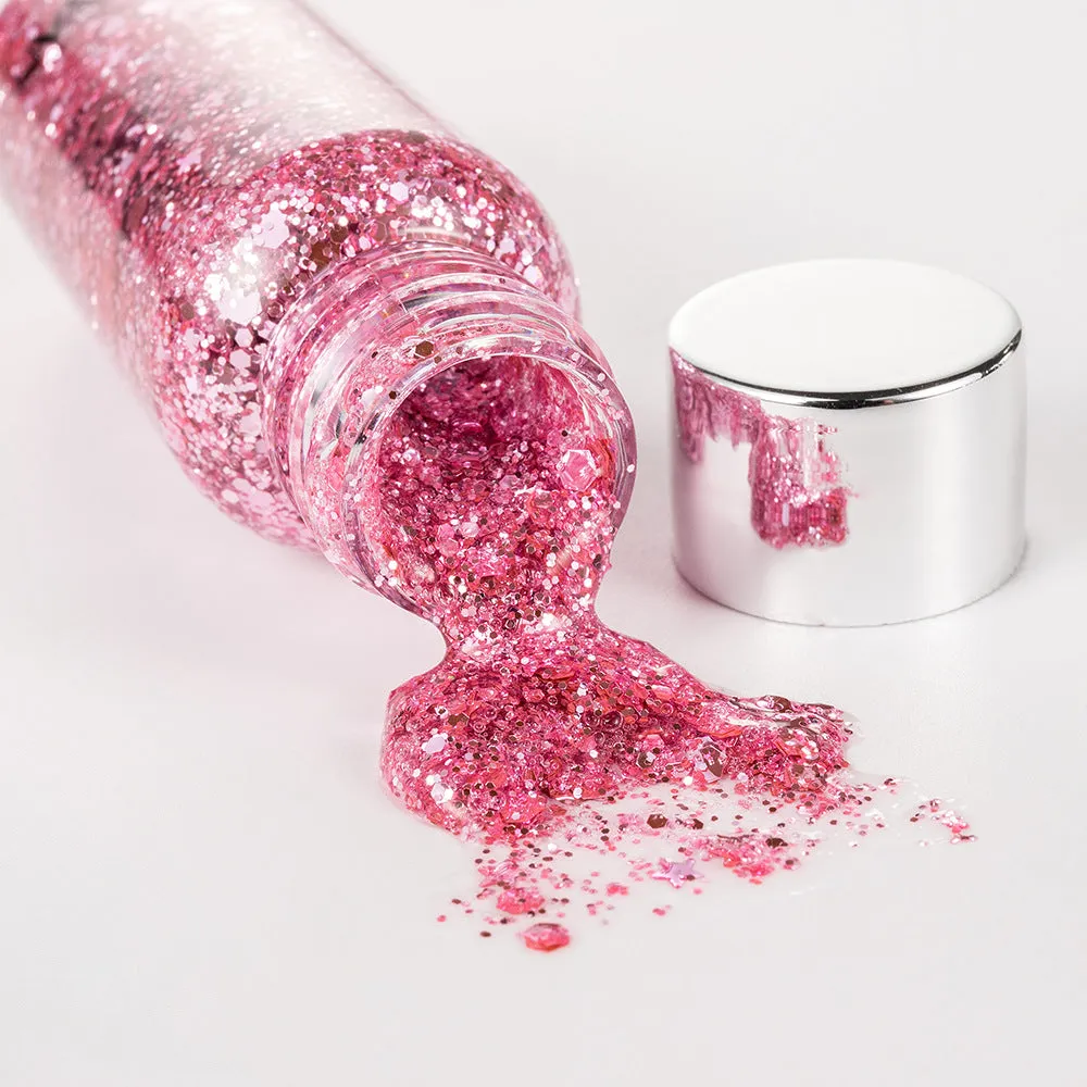 Sparkling Glitter Eye Shadow Gel for Party, Nightclub, and Stage Makeup - Long-lasting Shiny Body Glitter Cream