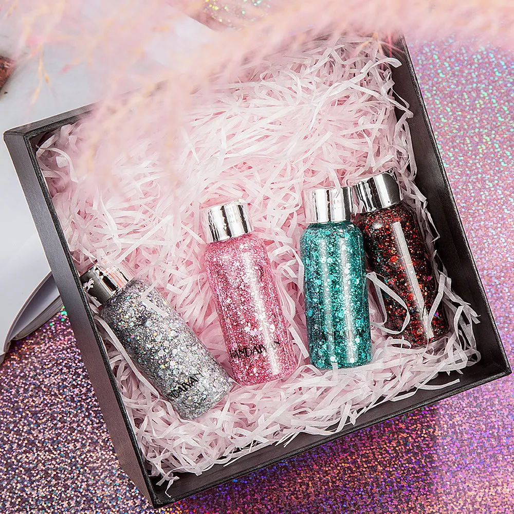 Sparkling Glitter Eye Shadow Gel for Party, Nightclub, and Stage Makeup - Long-lasting Shiny Body Glitter Cream