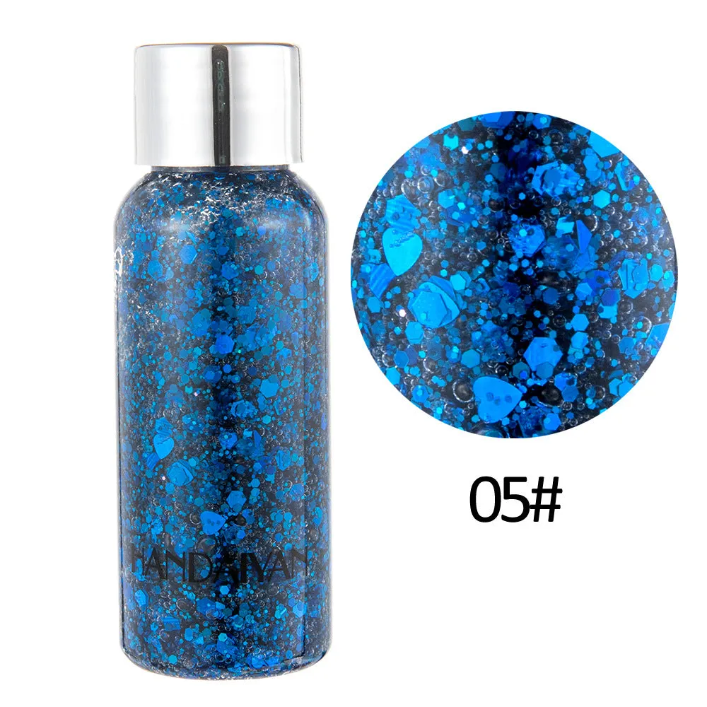 Sparkling Glitter Eye Shadow Gel for Party, Nightclub, and Stage Makeup - Long-lasting Shiny Body Glitter Cream