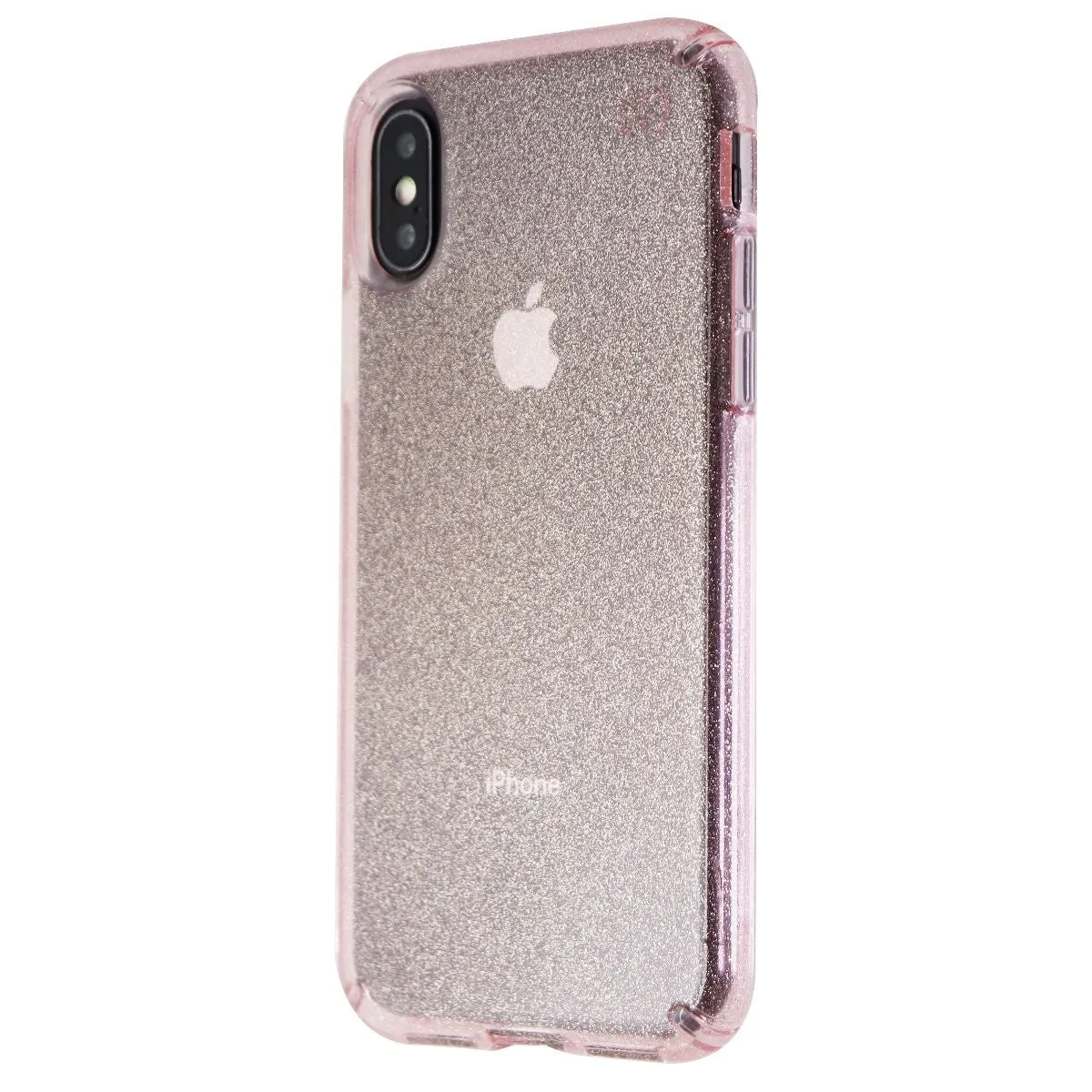 Speck Presidio Clear   Glitter Case for iPhone Xs / X - Bella Pink / Glitter