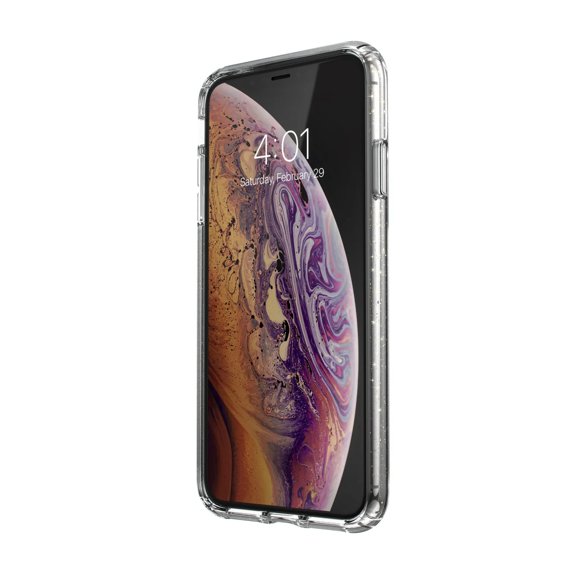Speck - Presidio Clear   Glitter for iPhone XS Max - Gold