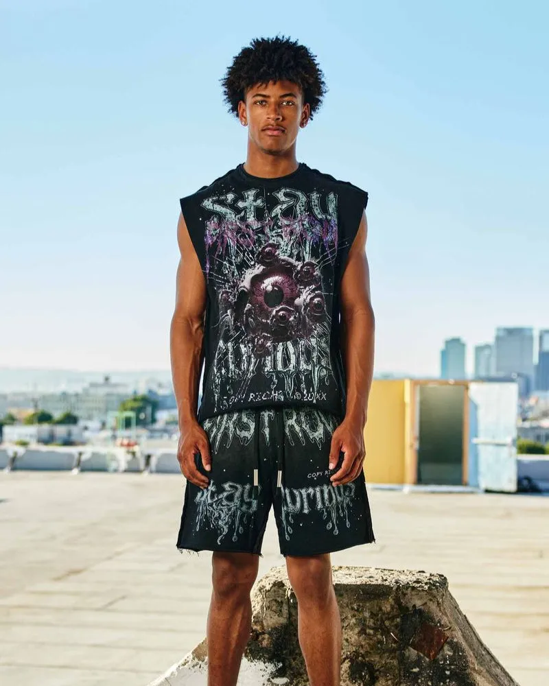 Stay Curious Eyeballs Muscle Tee