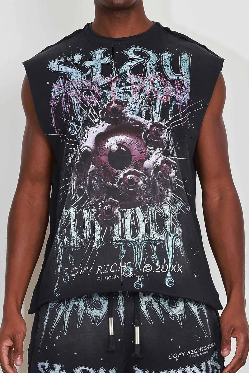 Stay Curious Eyeballs Muscle Tee