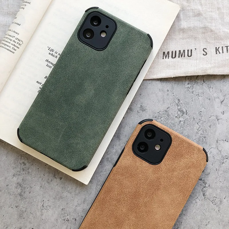 Suede Leather iPhone Case