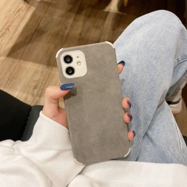 Suede Leather iPhone Case