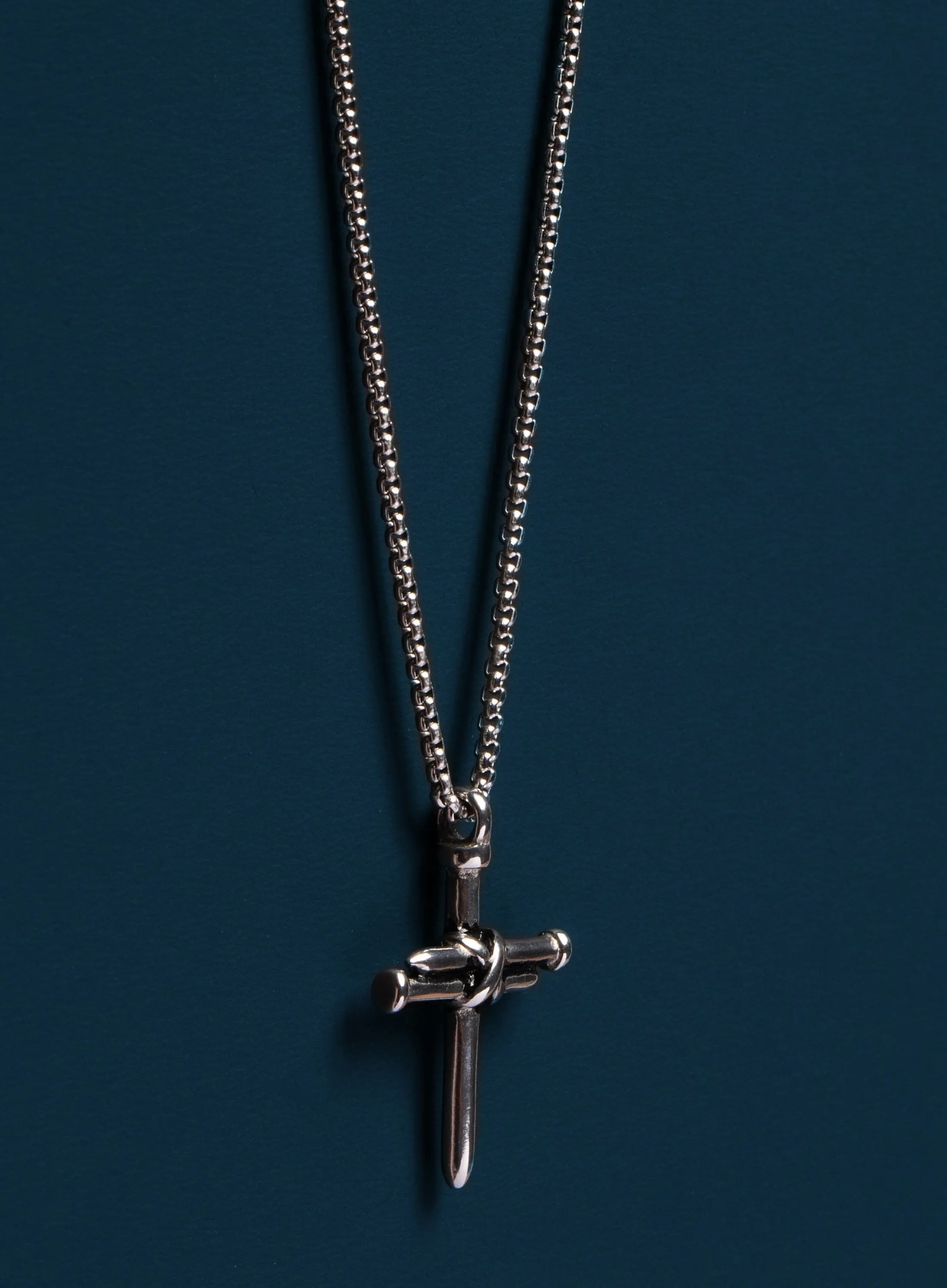 Sweatproof   Waterproof Men's Nail Cross Necklace