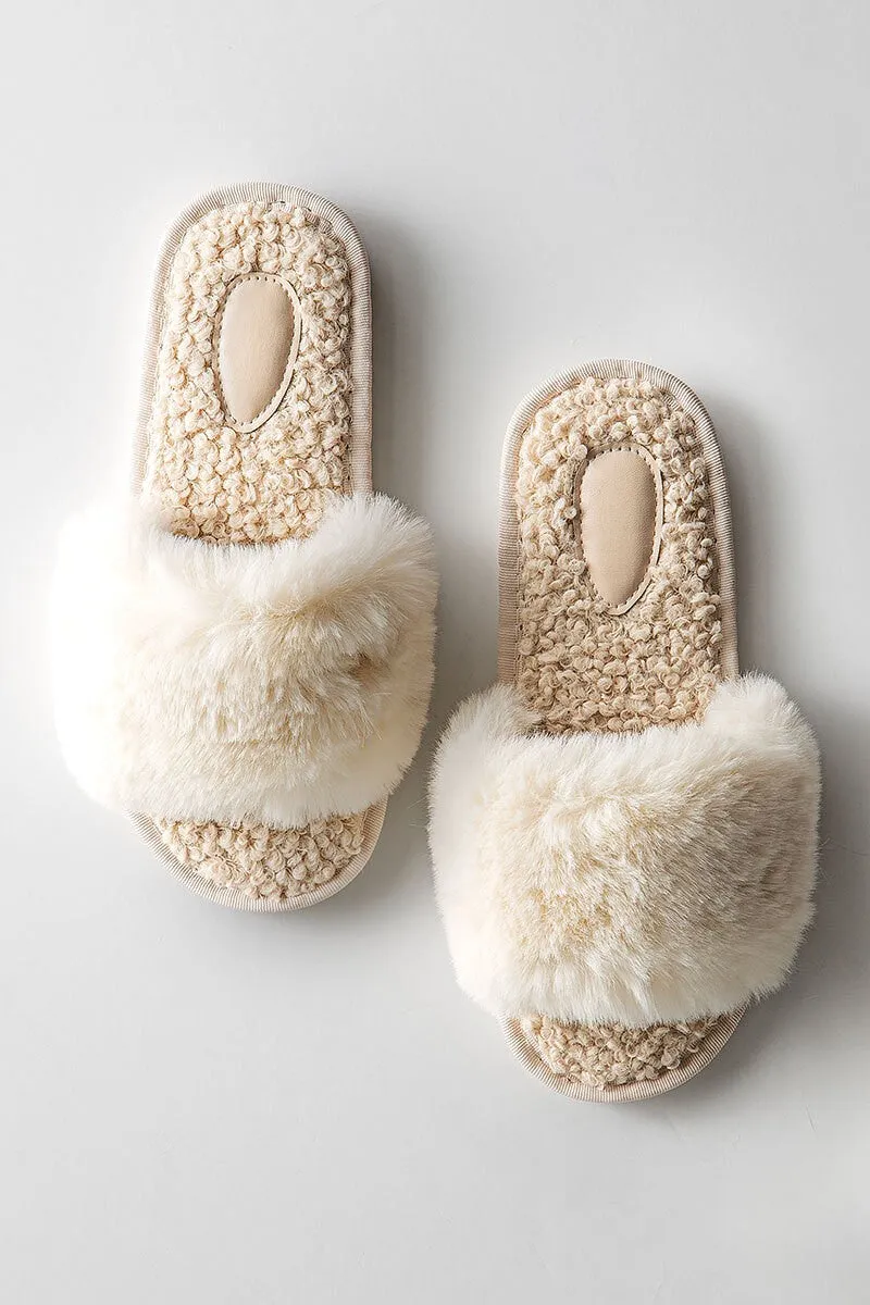 The Faux Fur Slide Slippers