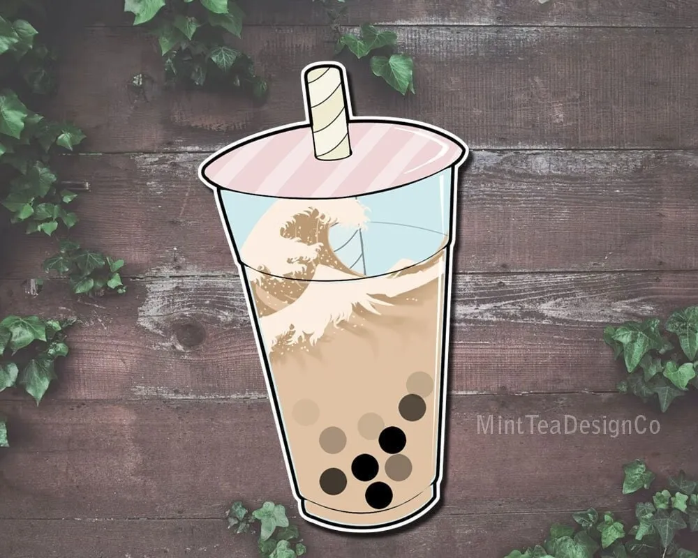 The Great Wave Boba Sticker