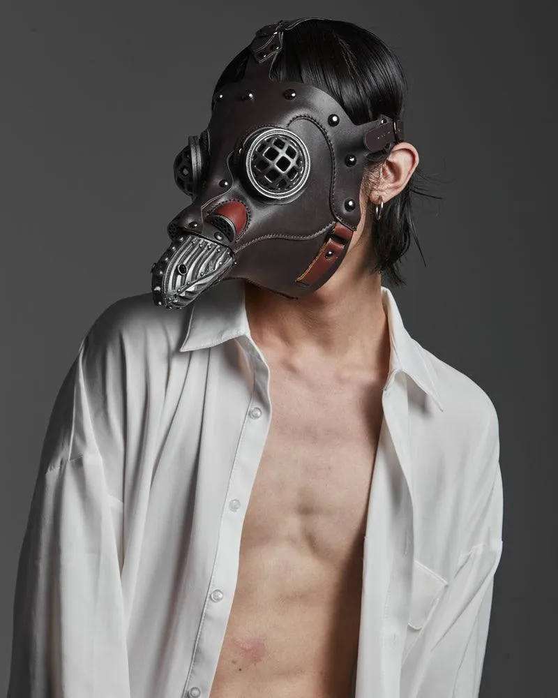 The Night Of Crow Punk Leather Mask
