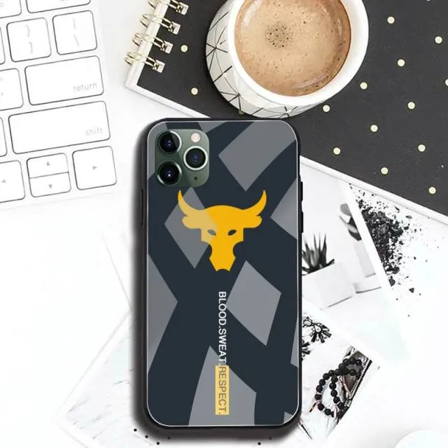 The Rock Dwayne Johnson UA Phone Case Tempered Glass For iPhone