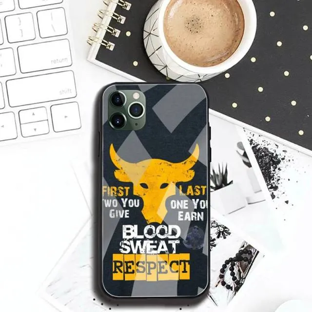 The Rock Dwayne Johnson UA Phone Case Tempered Glass For iPhone
