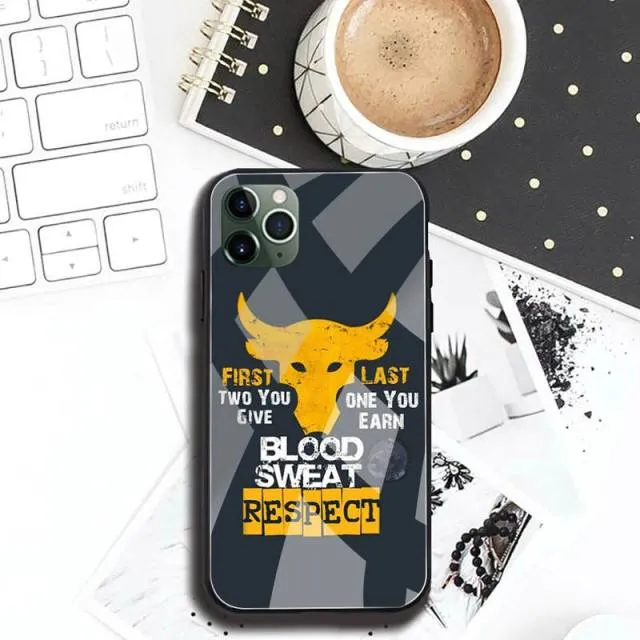 The Rock Dwayne Johnson UA Phone Case Tempered Glass For iPhone