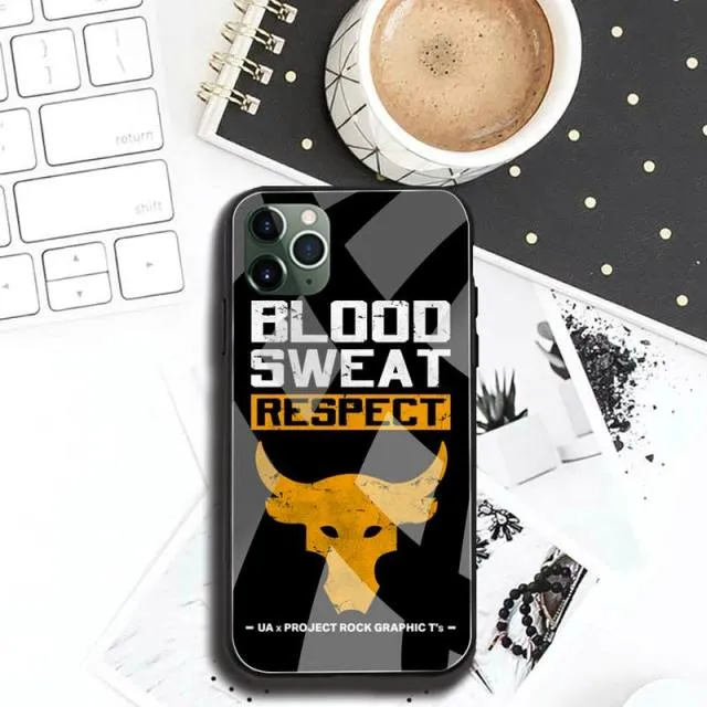 The Rock Dwayne Johnson UA Phone Case Tempered Glass For iPhone