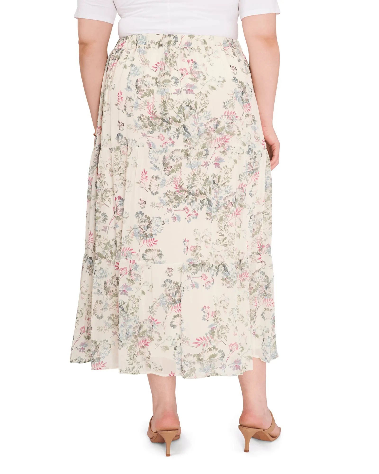 Tiered Ruffle Dandelion Skirt | NEW IVORY