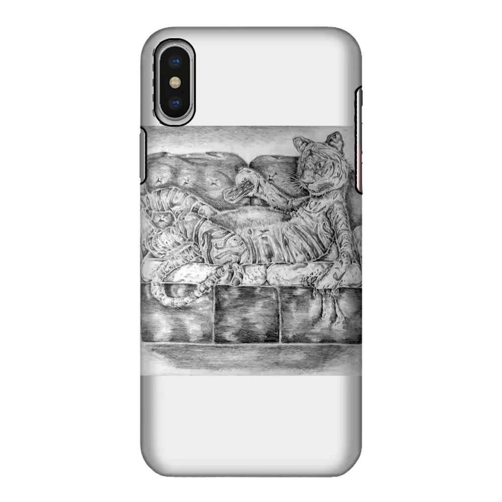 Tiger on a Couch Fully Printed Tough Phone Case