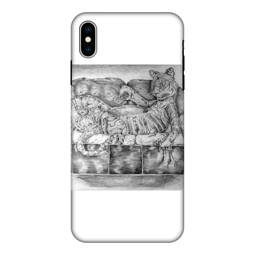 Tiger on a Couch Fully Printed Tough Phone Case
