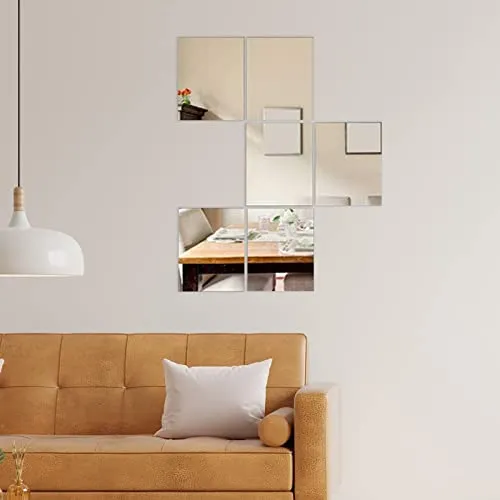 TOG 4 Pieces Wall Stickers Mirror Wall Mirror Tiles Sticky for Background Gym 15cmx25cm'|Home & Garden| Home Decor| Decals, Stickers & Vinyl Art'