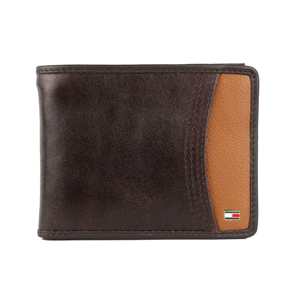Tommy Hilfiger Men's 31TL22014 Premium Leather Flip ID Passcase Wallet