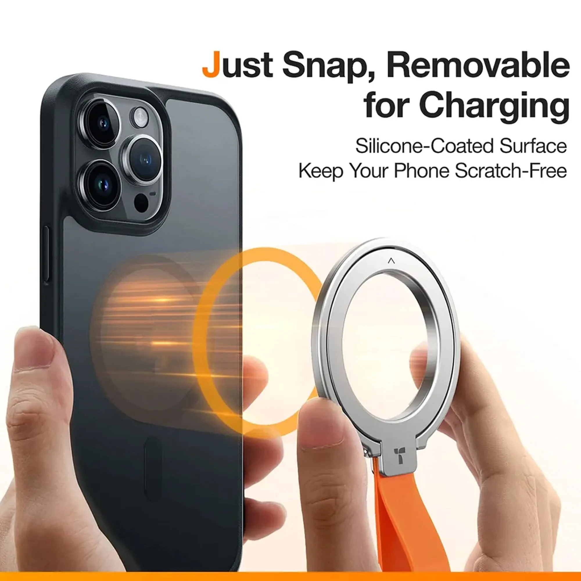 Torras Omni Ring Magnetic Phone Grip Holder Kickstand for iPhone MagSafe Series / MagSafe Case