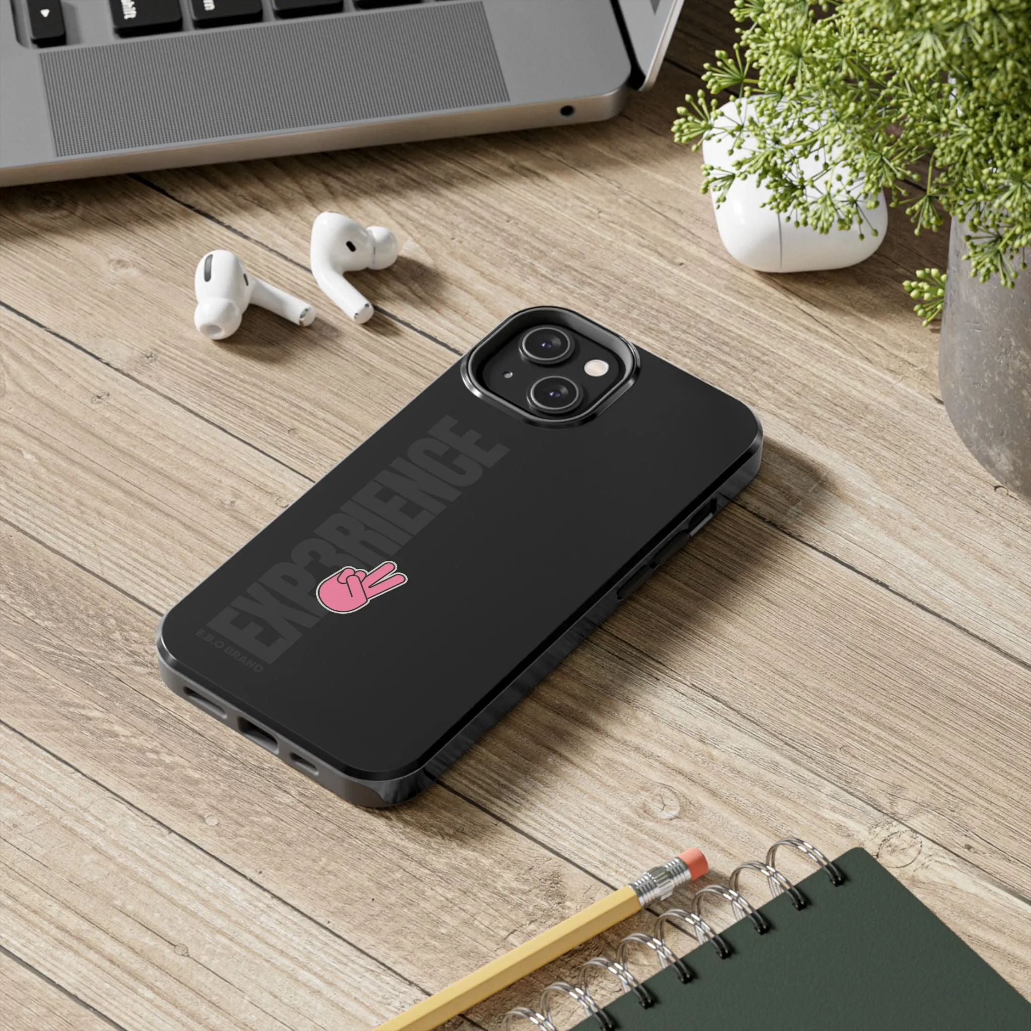 Tough Phone Cases - E B O brand logo Experience Beyond Ordinary, Protective Phone Cover, Durable Phone Case, Rugged Phone Case, Heavy Duty