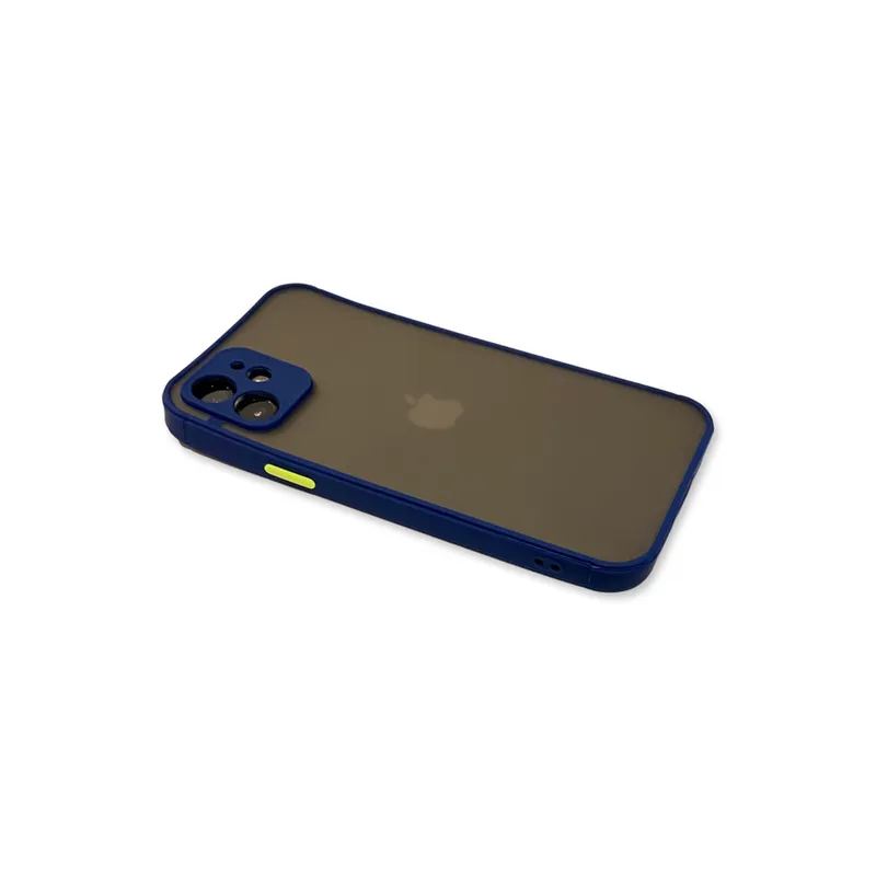 Translucent Frosted Case for iPhone 12- Blue