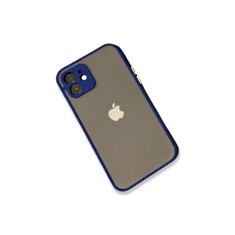 Translucent Frosted Case for iPhone 12- Blue