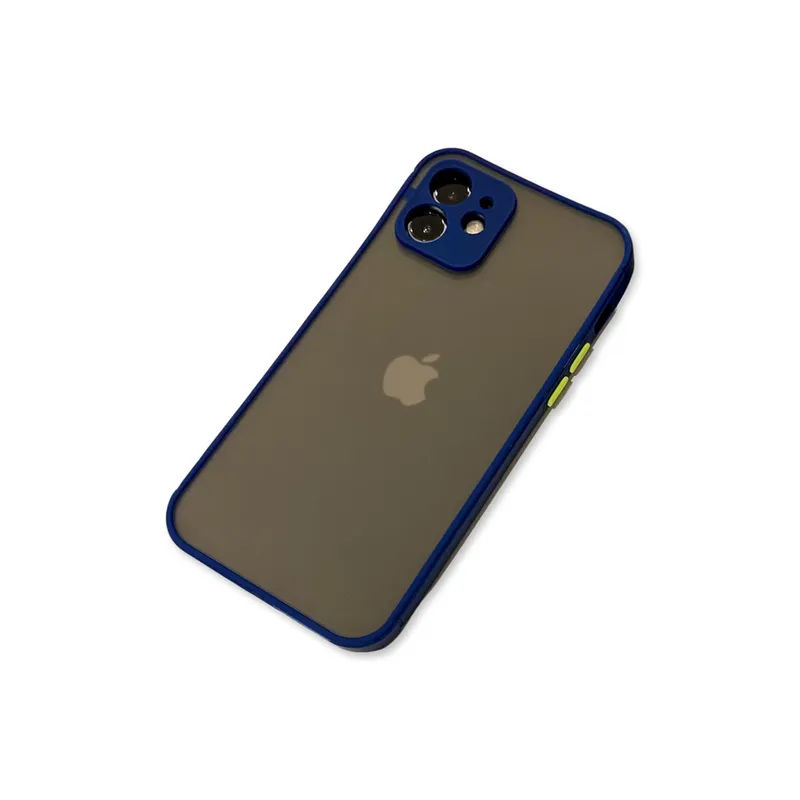 Translucent Frosted Case for iPhone 12- Blue