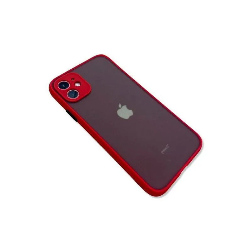 Translucent Frosted Case for iPhone 13 - Red