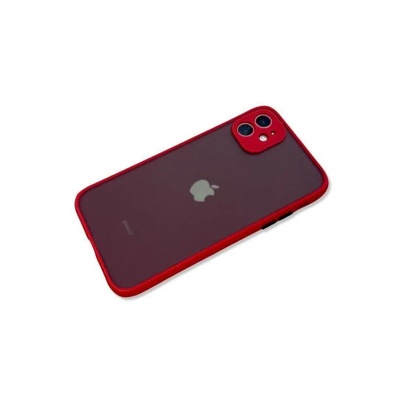 Translucent Frosted Case for iPhone 13 - Red