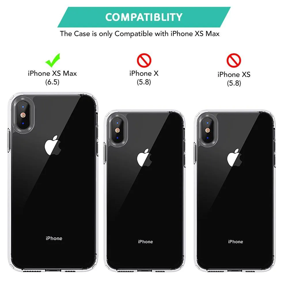 Transparent Clear Hard Back Case for iPhone XS Max