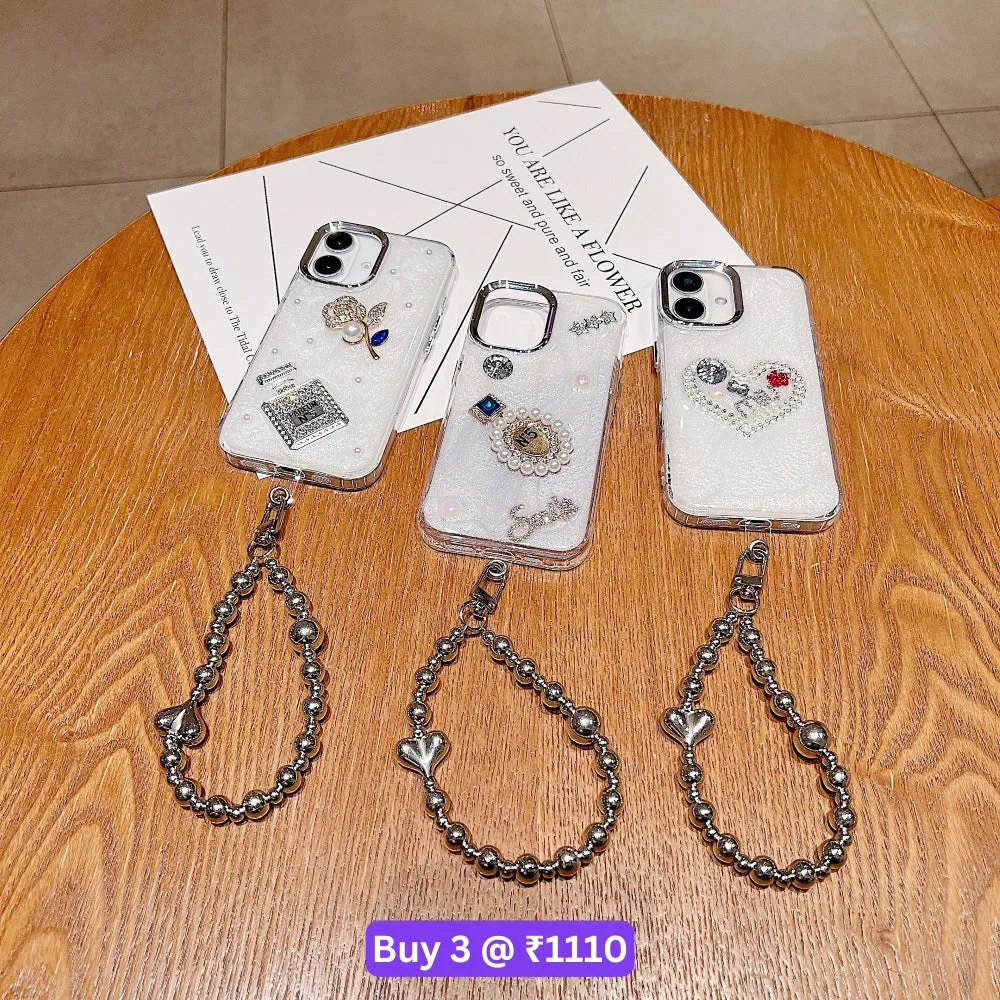 Transparent Rubber Gel TPU (Soft) Phone Case with Bracelet - iPhone 16