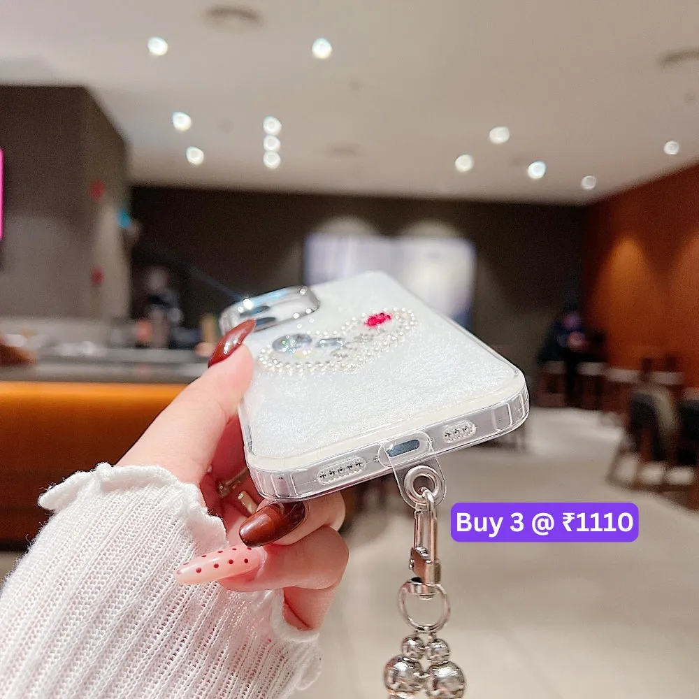 Transparent Rubber Gel TPU (Soft) Phone Case with Bracelet - iPhone 16