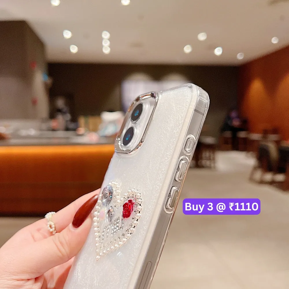 Transparent Rubber Gel TPU (Soft) Phone Case with Bracelet - iPhone 16