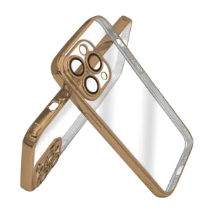 Transparent Silicone Case Cover For iPhone 11 Pro Max-Gold