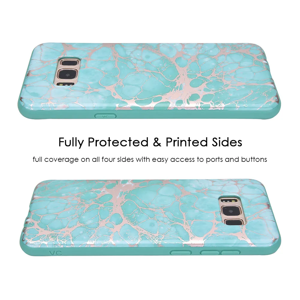 Turquoise Rose Gold Chrome Samsung Galaxy Case