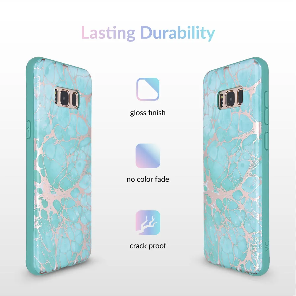 Turquoise Rose Gold Chrome Samsung Galaxy Case